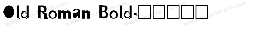 Old Roman Bold字体转换